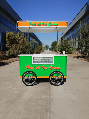 Jekeen personalizado helado pedaleando venta de furgoneta helado comida bicicleta
