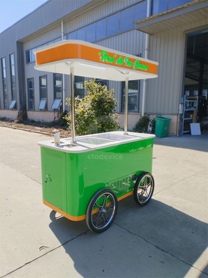 Jekeen personalizado helado pedaleando venta de furgoneta helado comida bicicleta