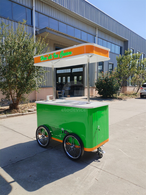 Jekeen personalizado helado pedaleando venta de furgoneta helado comida bicicleta