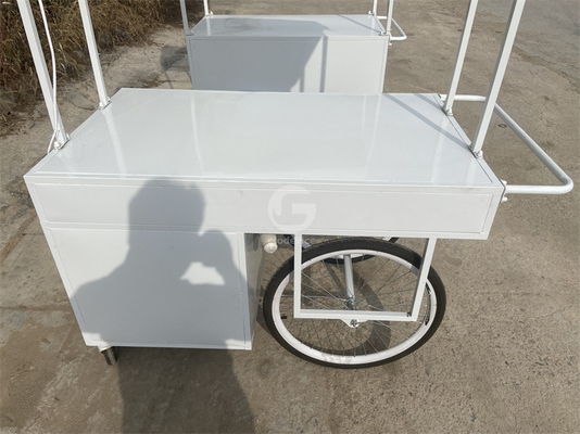3 ruedas Cargo Bicicleta Distribución de alimentos en la calle Bicicleta Crepe Remolque de alta calidad helado Café Carro de empuje