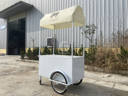Tienda de carros de helados de freír suave mini bar clásico scooter carruaje de empuje