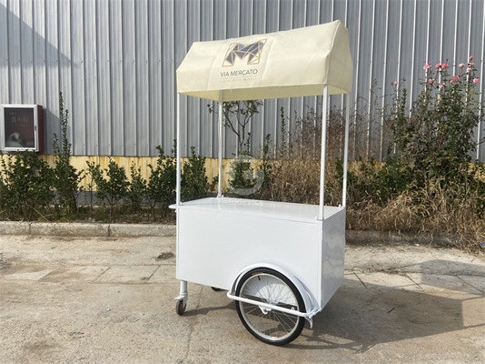 Tienda de carros de helados de freír suave mini bar clásico scooter carruaje de empuje