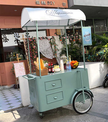 camión de comida con remolque de concesión rápida, quiosco eléctrico de la calle, carro de crepes, carro de crepes móvil, carro de café, bicicleta, diseño de carro de alimentos