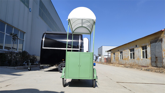 China Proveedor Colorido carrito de comida móvil de la calle de alta calidad camión de comida rápida de venta caliente de comida remolque de café carro de bicicleta