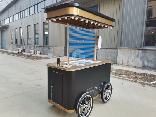 Carrito de helados de época Bicicleta Carrito de helados de mano para helados italianos