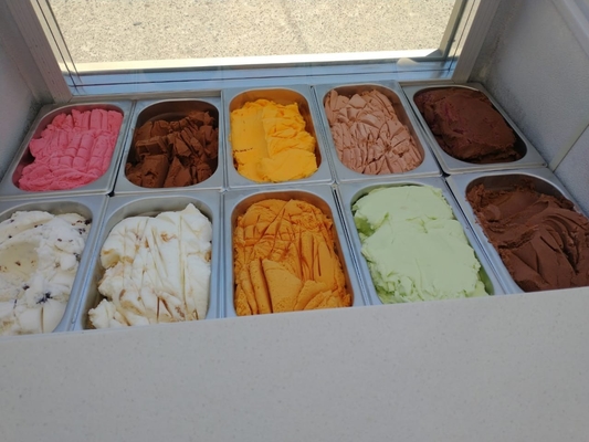 Carro de venta de helados para comida móvil