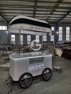 Precio de fábrica carro de helados italiano carro de helados empujando