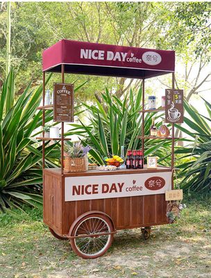Bicicleta de helados Carro de empuje Triciclo portátil para vender delicias congeladas