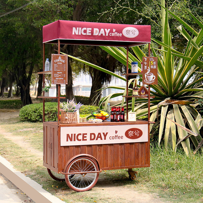 Bicicleta de helados Carro de empuje Triciclo portátil para vender delicias congeladas