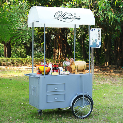 Tamaño de logotipo personalizado Carreta de alimentos móvil de mano para negocios Carreta de venta automática Carreta de helados de dulces de café