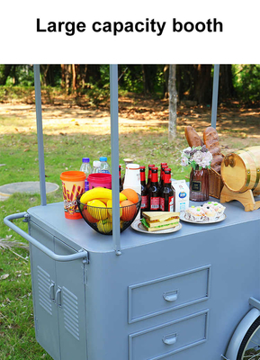Comida en ruedas carro de mano Carga Bicicleta para frutas caramelos gofres Comida callejera