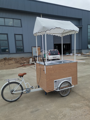 Bicicleta de bebidas hecha a mano ecológica La solución sostenible para la venta de alimentos móviles