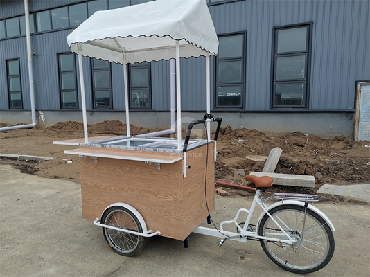 Bicicleta de bebidas hecha a mano ecológica La solución sostenible para la venta de alimentos móviles