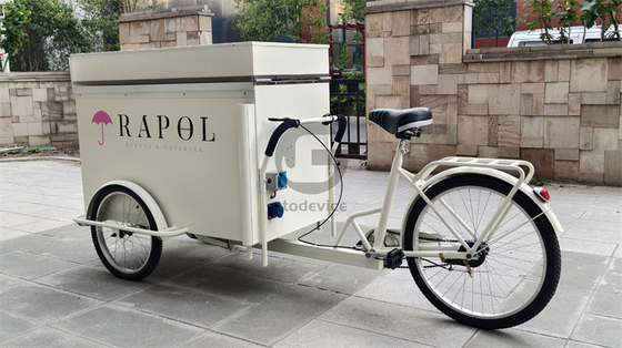200w de helado de empuje del carrito de comida personalizada de bocadillos de carrito fácil de operar