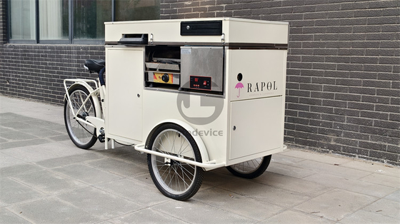 200w de helado de empuje del carrito de comida personalizada de bocadillos de carrito fácil de operar