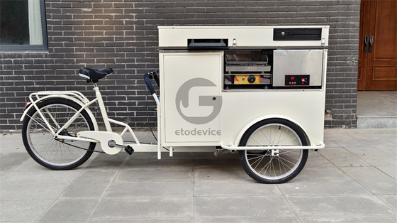 200w de helado de empuje del carrito de comida personalizada de bocadillos de carrito fácil de operar