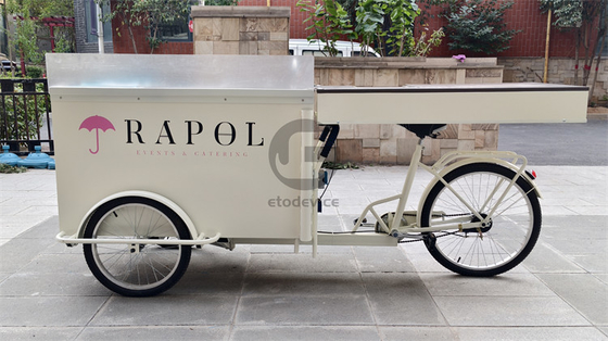 Carrito de comida multifuncional de helados con estilo personalizado