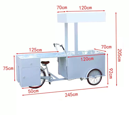 El elegante carrito de bicicletas de helados para aventuras urbanas