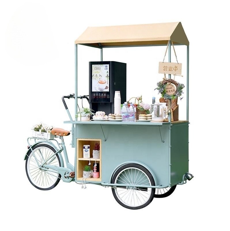 Bicicleta triciclo de alimentos de alta productividad para carrito de venta móvil Triciclo eléctrico