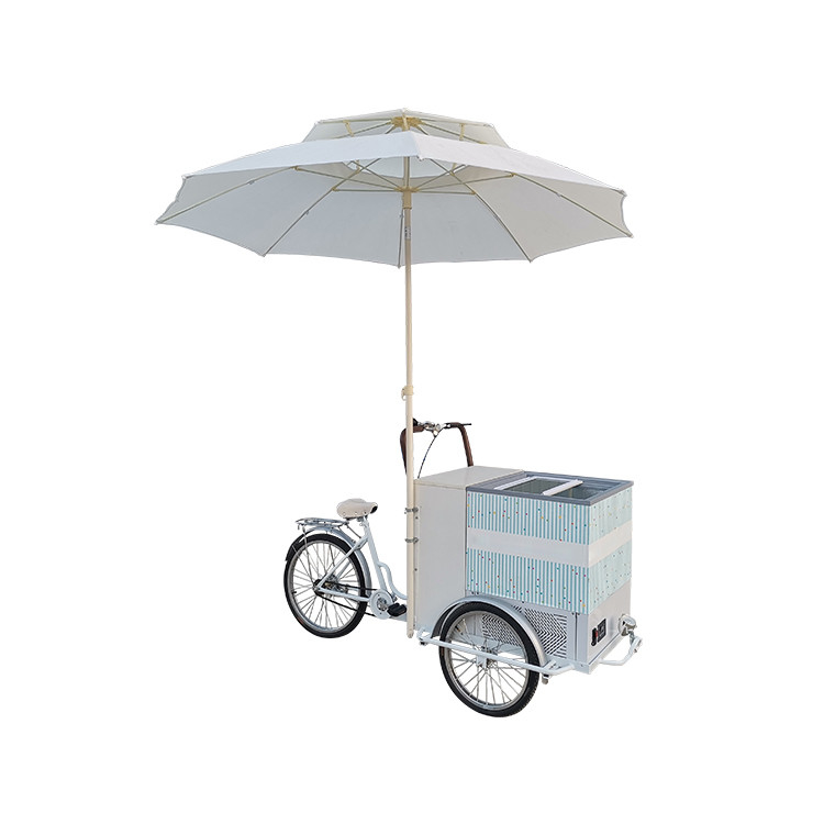 GLORY personalizado Tres ruedas triciclo comida al aire libre bicicletas carritos de venta para vender comida rápida