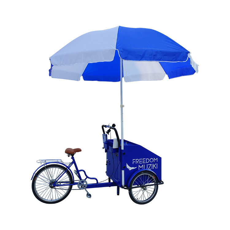 220V/380V Bicicleta móvil de comida callejera Triciclo de carrito de venta para una fácil operación y configuración