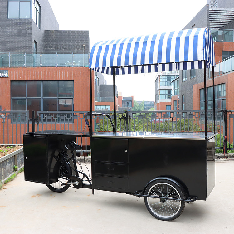 110 * 70cm Bicicleta de carga de ruedas para 1-2 personas Entrega de comida en la calle Crepe Trailer Triciclo de carrito