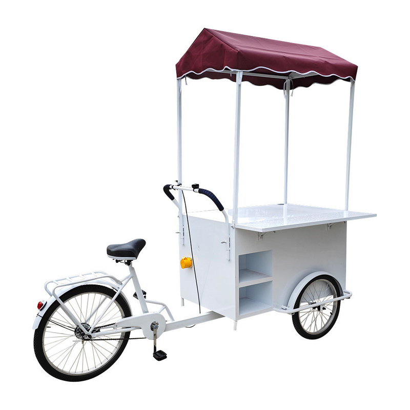 Diseño de helados y panqueques Bicicleta de comida Bicicleta de carga Ideal para la producción de alimentos congelados
