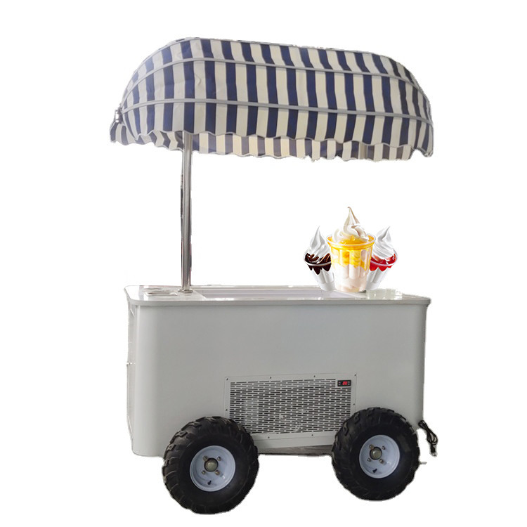 La experiencia de helado de servicio blanda definitiva: Carritos de servicio de comida para furgonetas al aire libre