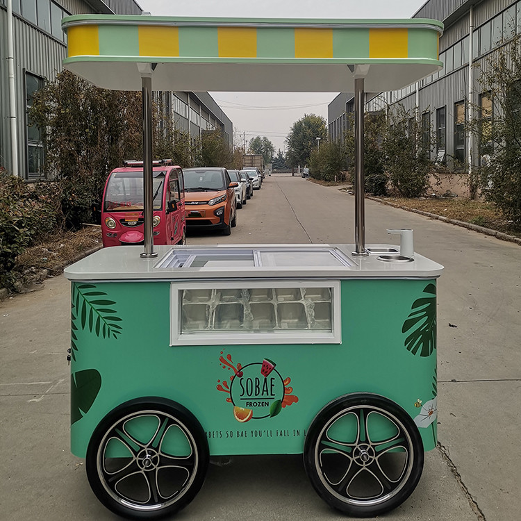 2023 Nuevo tipo de triciclos de carro de helados italianos con máquina de helados triciclo