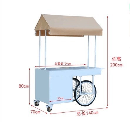 China ha hecho pequeños camiones de helados de la calle carritos de comida usado de acero inoxidable camiones de comida para la venta