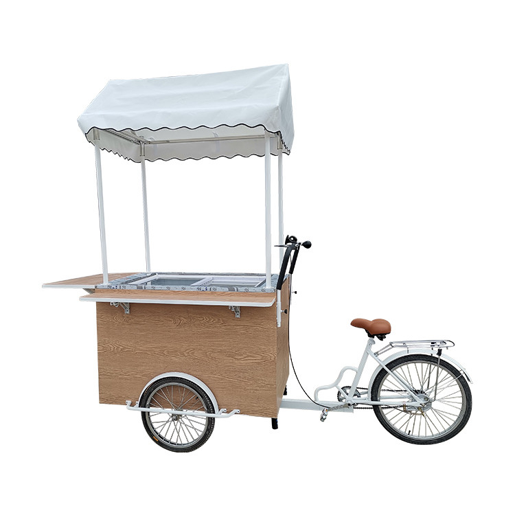 El impulso para la sostenibilidad Bicicletas de bebidas hechas a medida para su carrito de comida móvil